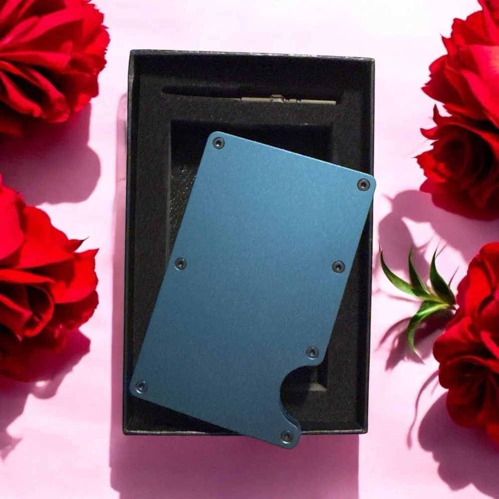 RFID Blocking Wallet with Cash Clip  - Twilight Blue men or women